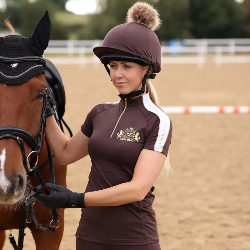 Aubrion Team Short Sleeve Base Layer in Umber-4